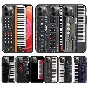 mobile phone case for apple iphone 11 12 pro max 7 8 plus se soft cover x black celular bumper krajews synth synthesizer pattern free global shipping