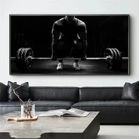 weight lifting man poster bodybuilding fitness workout picture wall art canvas painting posters and prints for gym decor