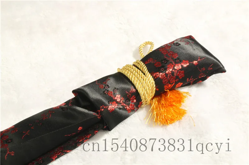 Черная шелковая сумка 134 см с цветком сливы для защиты японского самурайского