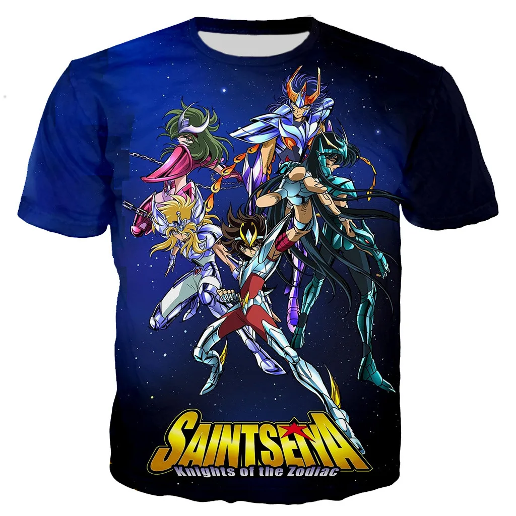 

Anime Saint Seiya Men/women New Fashion Cool 3D Saint Seiya Printed T-shirt Casual Style T Shirts Streetwear Tee Tops 2XS-5XL