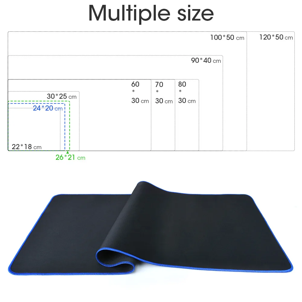 

Large Gaming Mouse Pad Computer Mousepad Waterproof Multi-size Anti-slip Natural Rubber Desk Mat with Locking Edge Play Mat