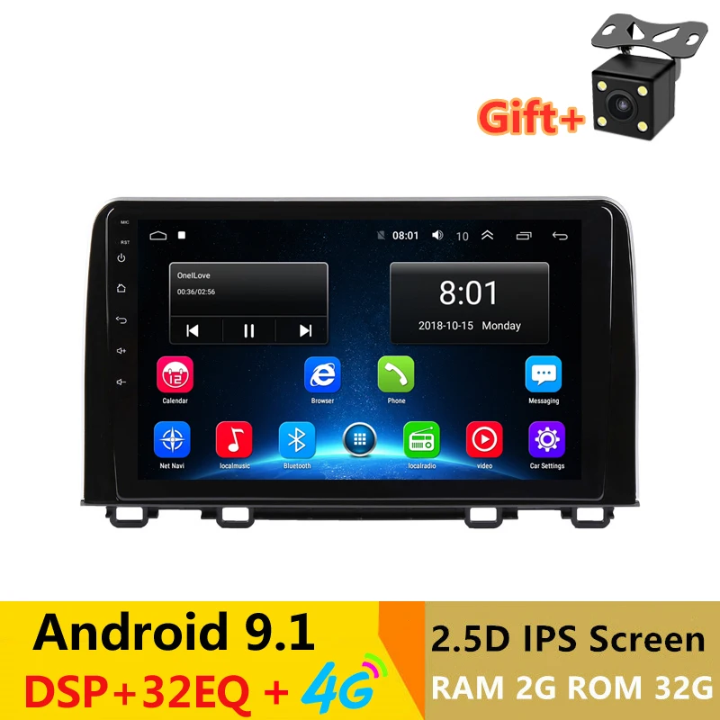 9 "2.5D IPS экран Android 1 автомобильный DVD GPS для HONDA CRV 2017 2019 аудио автомобильное радио