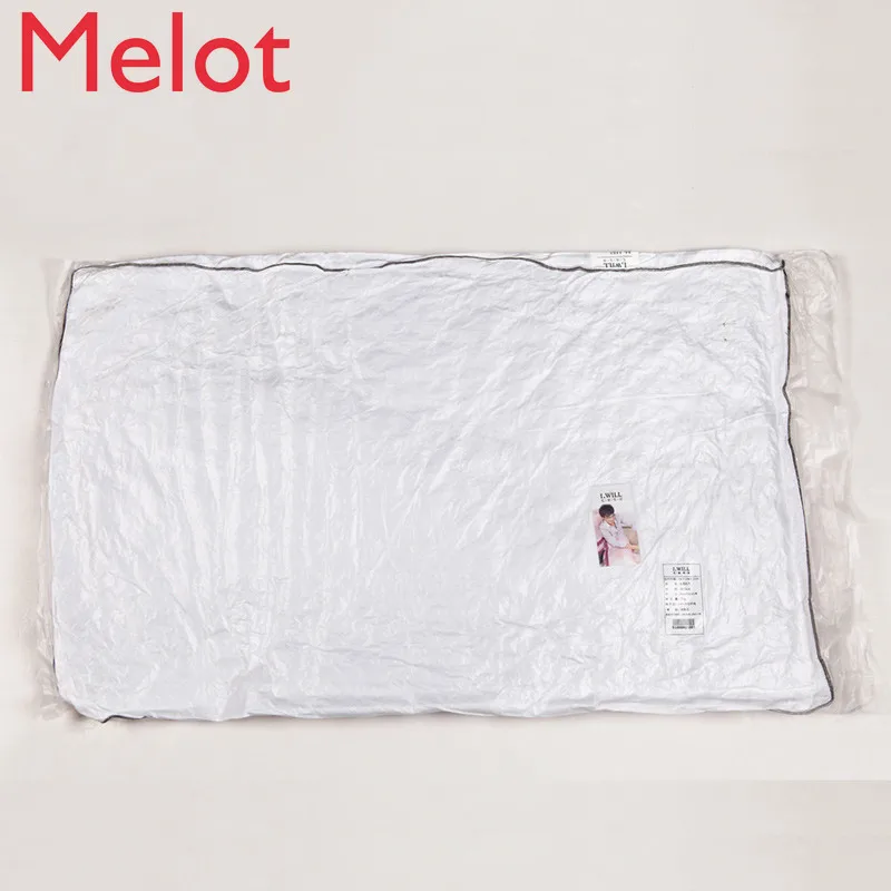 

Fashionable eco-friendly down pillows for household use simple and soft pure cotton white goose feather pillow core
