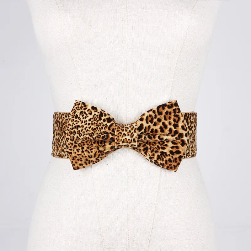 Пояс-корсет с леопардовым принтом модные женские широкие ремни Однотонные