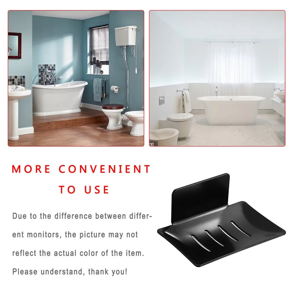 

Soap Storage Rack No Drilling Wall Mounted Soap Holder Soap Sponge Bathroom Accessories Drain Soap Dishes Self Adhesive