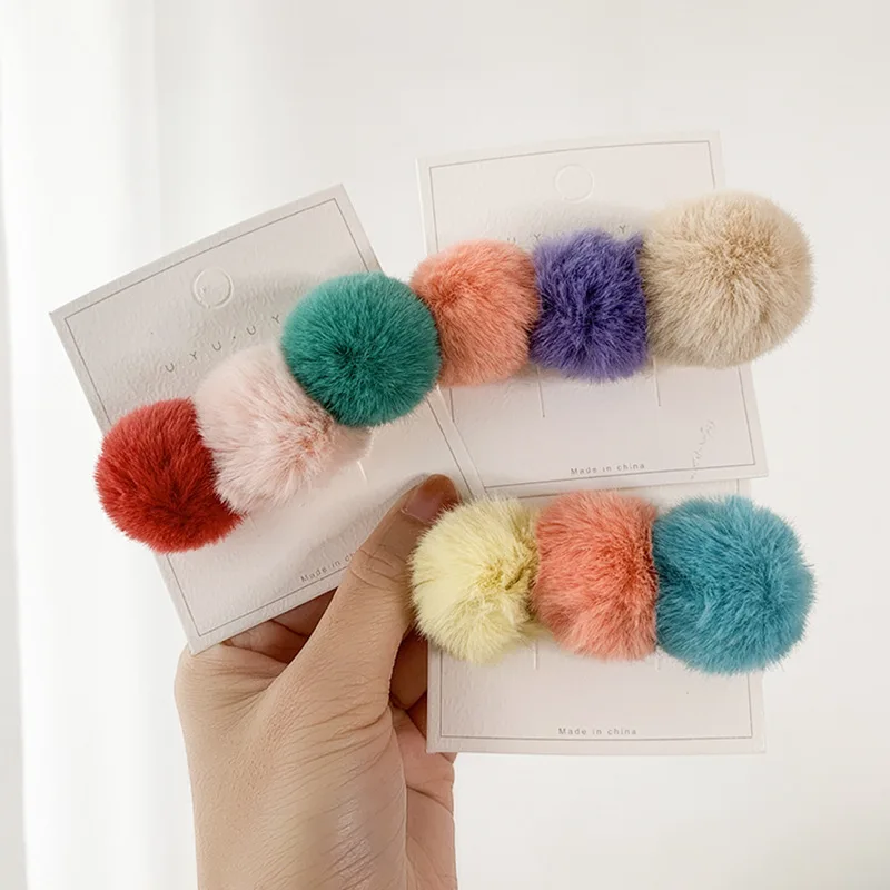 Horquillas de pelo de estilo princesa para ni&ntilde;a, pasadores de pelo de felpa, herramientas de corte de pelo, pasadores, tocado, Clip de beb&eacute;, horquilla-0