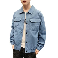 korean style tooling multi pocket jacket mens spring and autumn casual jacket trend coat clothes mens fashion streetwear