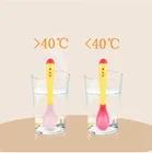 Ложка для измерения температуры для детей, 3 цвета, силиконовая ложка для мальчиков и девочек, столовые приборы для малышей, Прямая поставка