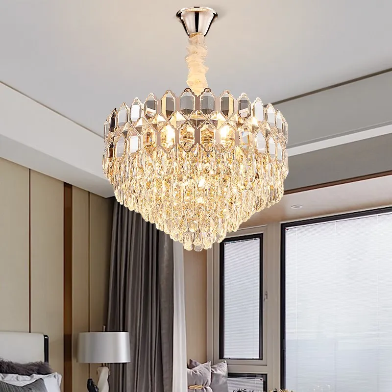 

Nordic Hong Kong style living room lamp crystal chandelier simple net red new personality creative lamps light luxury bedroom