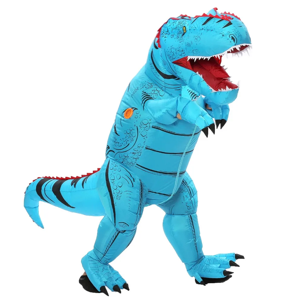 JYZCOS динозавр T REX надувной костюм для женщин и мужчин Детский карнавальный костюм для Хэллоуина карнавальный костюм талисман вечерние Purim костюм