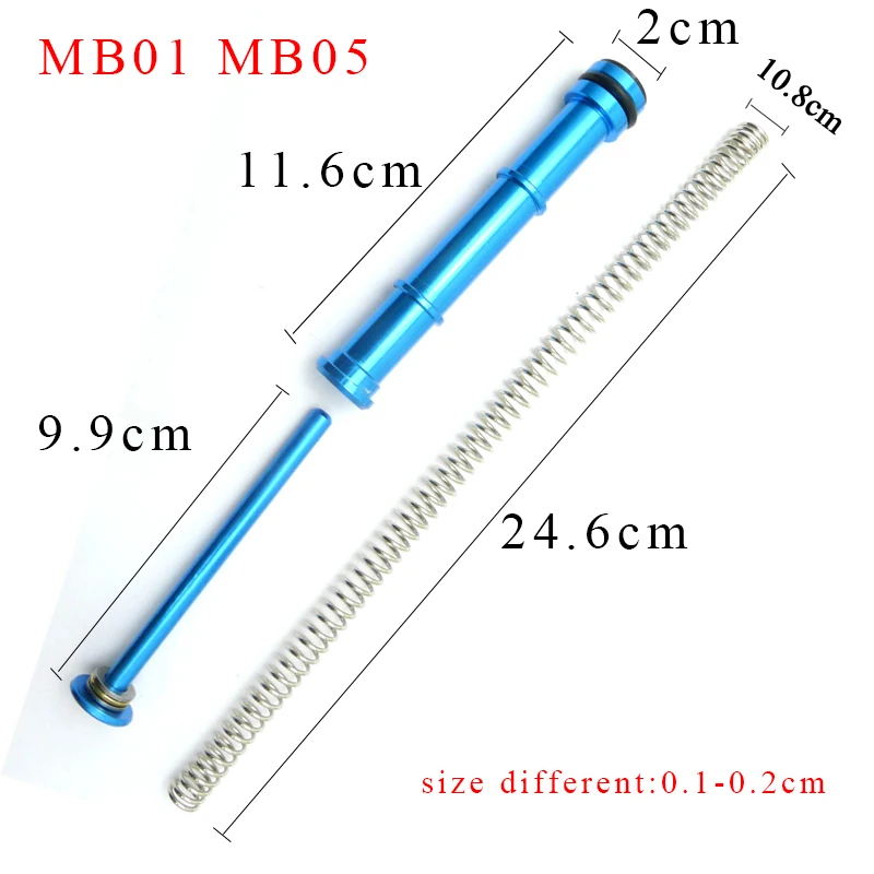 

Power Up Kit For L96 Type/MB01/MB05 And MB02/MB03 Series Airsoft Sniper CNC Aluminum Bearing Spring Guide Rod And Piston Spring