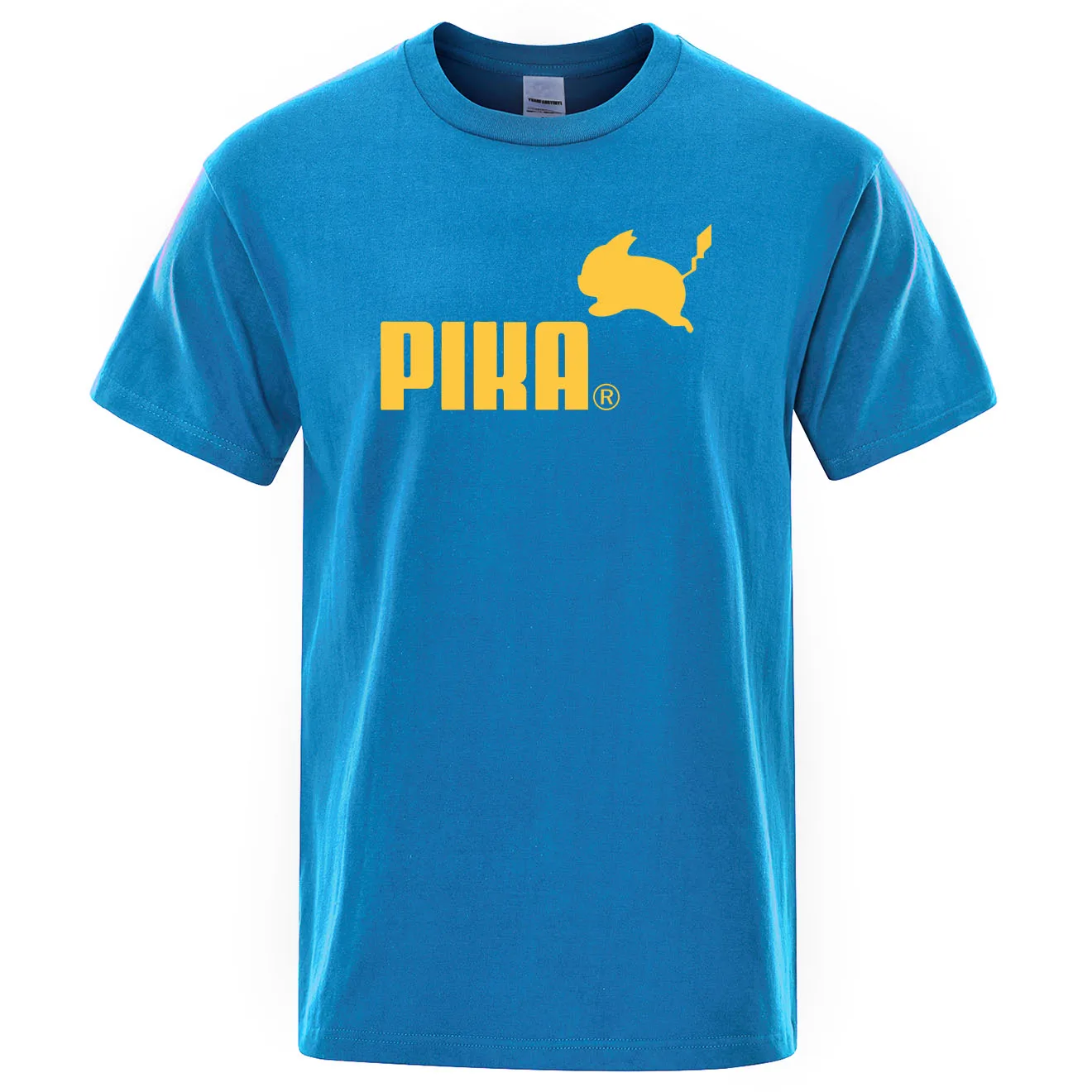 Летняя новая футболка Pika, мужские футболки с японским Аниме Покемон, футболки с Пикачу для мальчиков, хлопковая футболка с коротким рукавом, мужские повседневные футболки, топы
