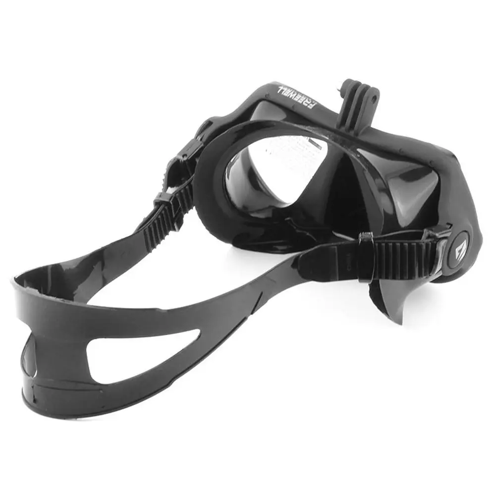 Маска для ныряния с трубкой и очки для плавания с креплением для спортивной камеры Gopro (черные) - аксессуары для маски для снорклинга из силикона.