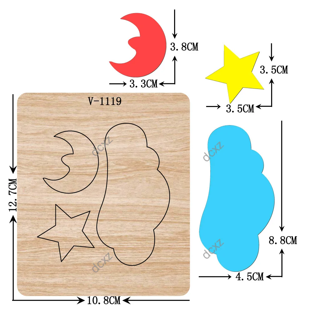 

New Cloud wooden dies cutting dies for scrapbooking /Multiple sizes /V-1119