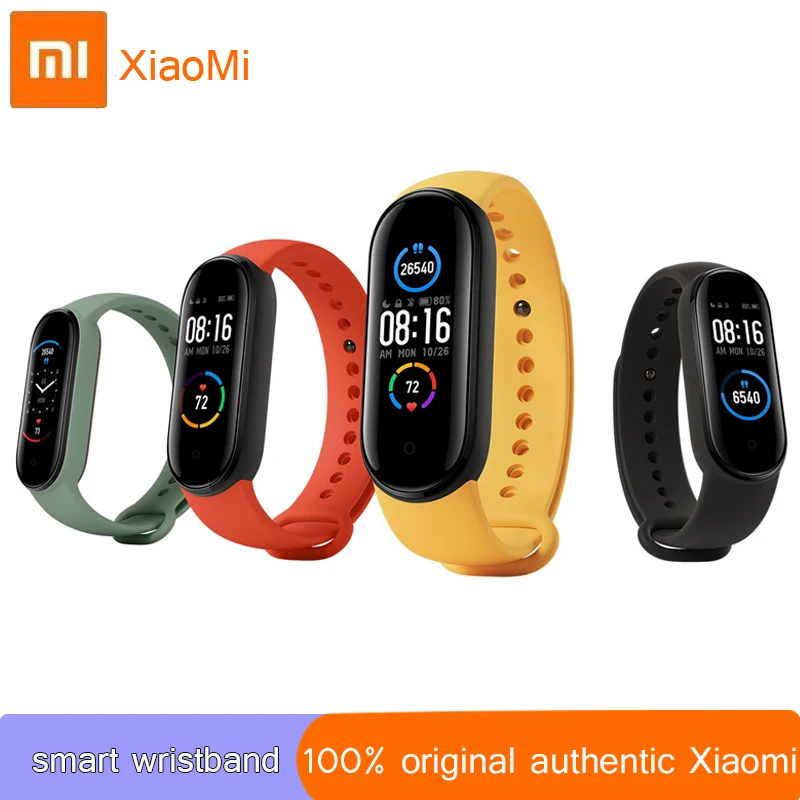 

Original Xiaomi Mi Band 5 Smart Bracelet Waterproof Fitness Traker Bluetooth Sport xiaomi AMOLED With Screen Miband 5 Watch