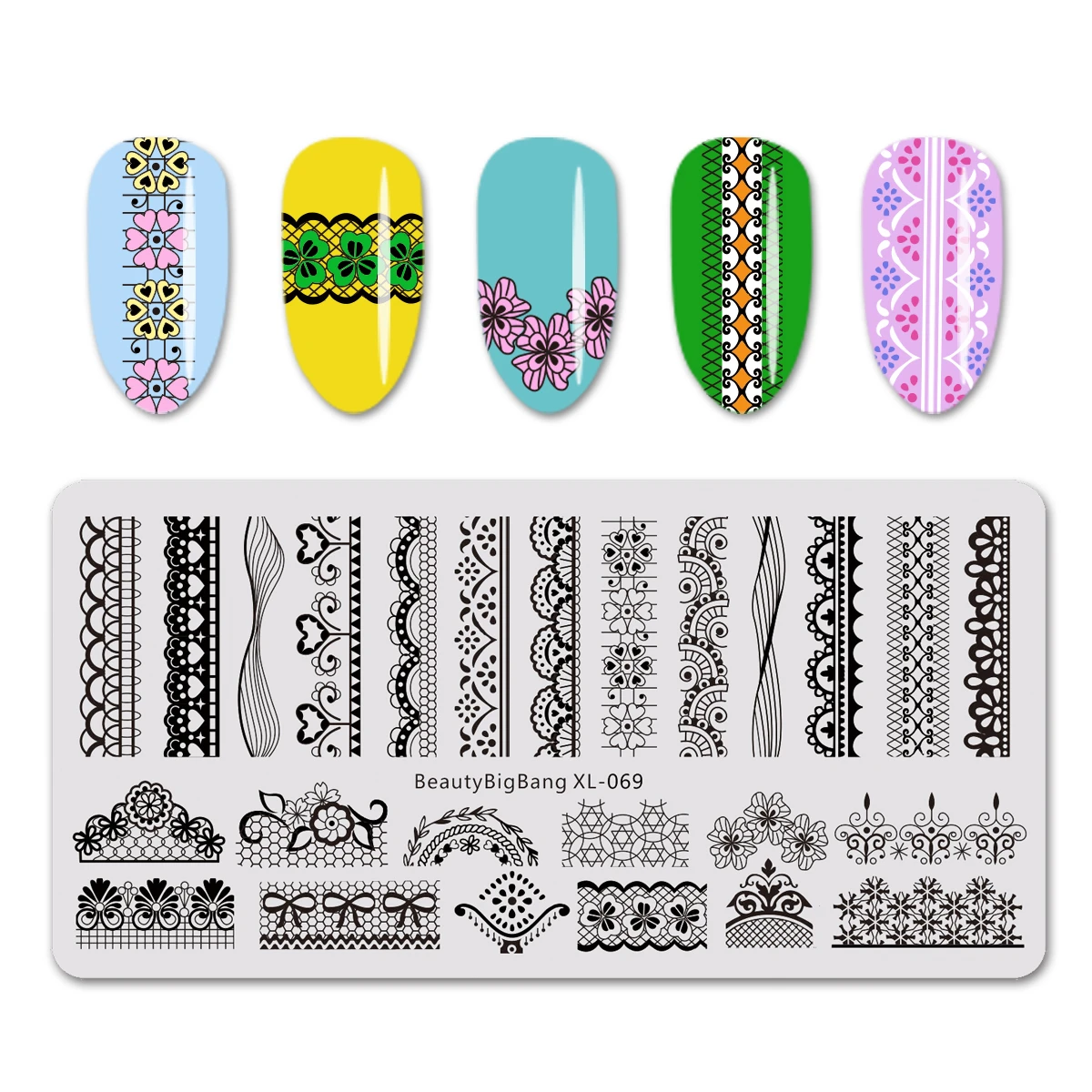 BEAUTYBIGBANG птицы узоров в виде перьев павлина пластины для штамповки ногтей Nail Art