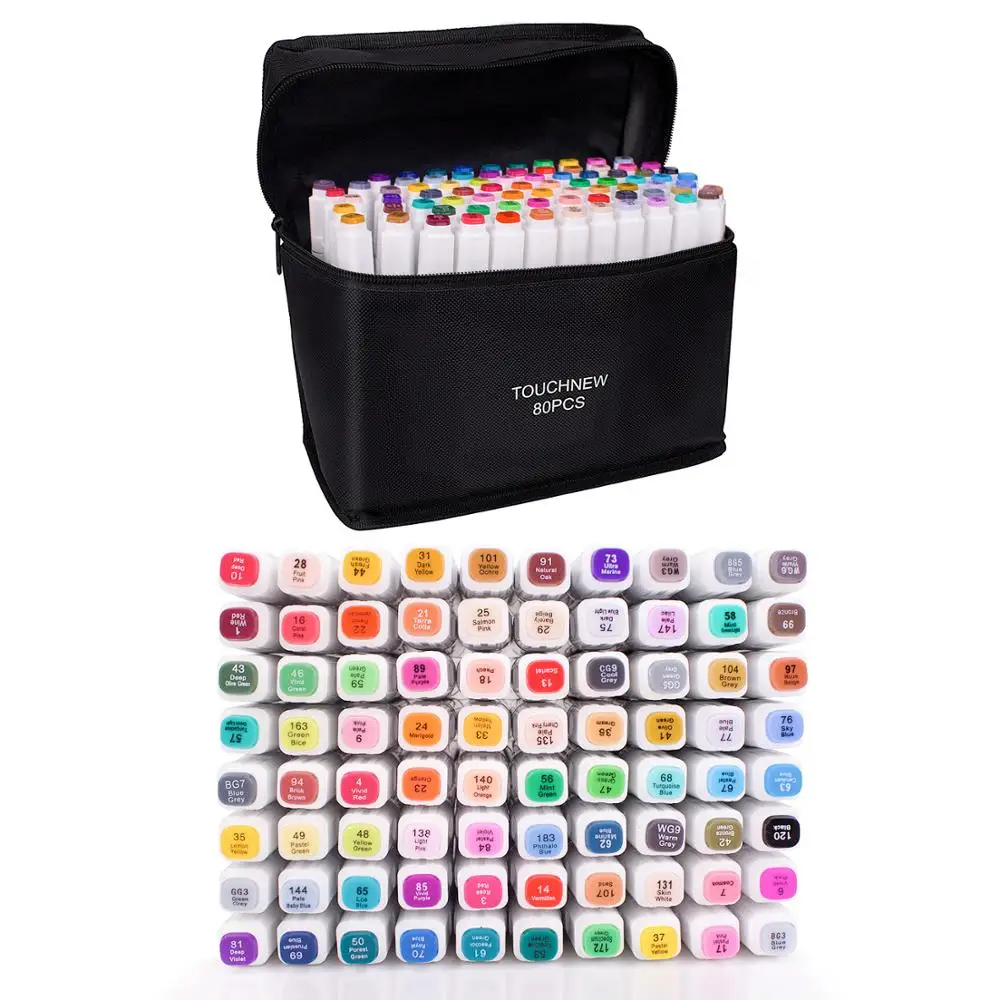 

Маркеры TouchFive 48/60/168 цветов, двусторонний товары для рукоделия спиртовой маркер для рисования скетчей, для взрослых и детей, для анимации