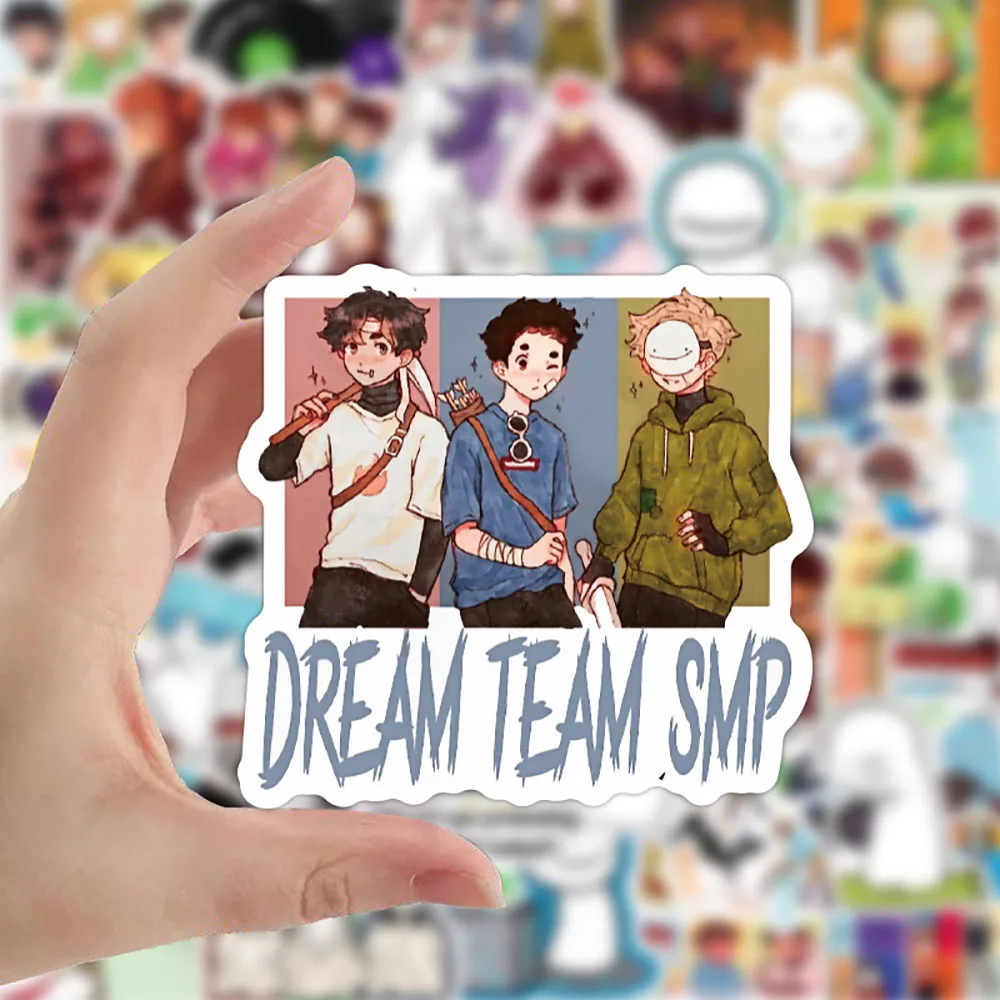 

10/30/50Pcs Dream Smp Stickers Cute Cartoon Graffiti Anime Sticker Backpack Guitar Pvc Waterproof Decals Child Toy Classic Gifts