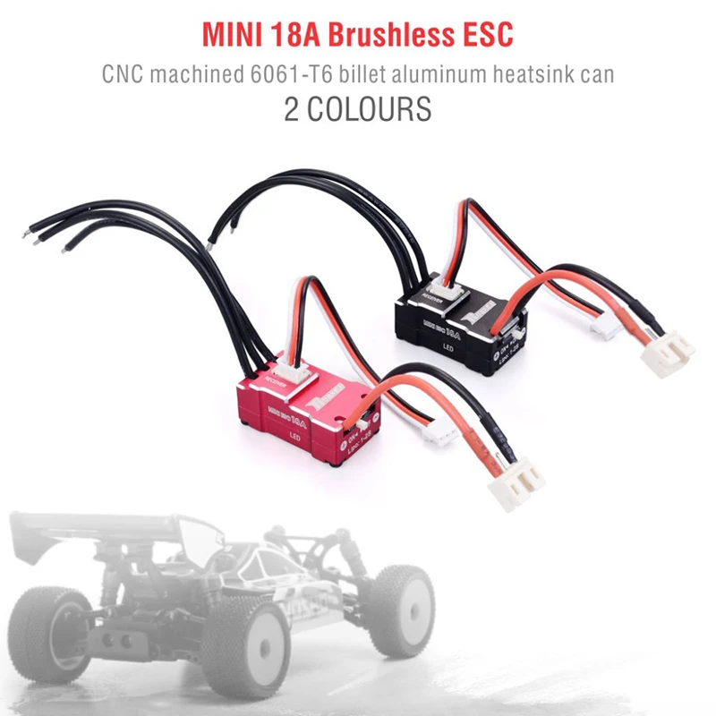 

Электрический регулятор скорости Rocket mini 18A Brushless ESC для Kyosho Mr03 Pro Atomic DRZ 1/24 1/28 1/32 RC Mini-Z Drift Car 1410