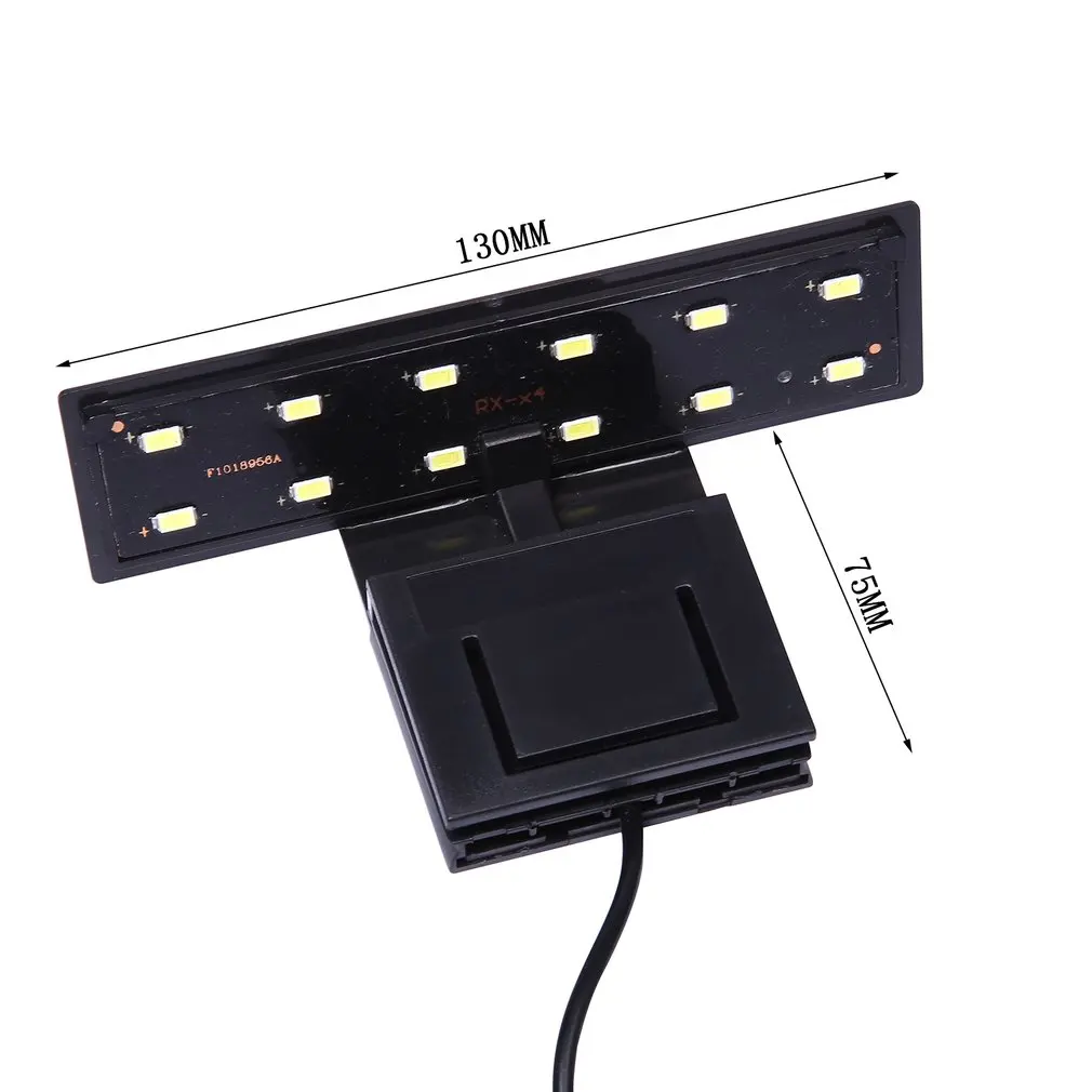 

High-power Water Grass Lighting 12 LED Clip On Clamp Lamp For Small Aquarium Fish Tank 5W 220V EU Plug