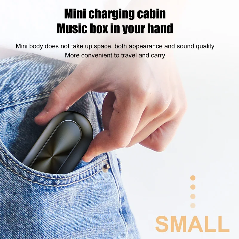 Наушники-вкладыши TWS Bluetooth наушники с мини-зарядным устройством Шум-снижение