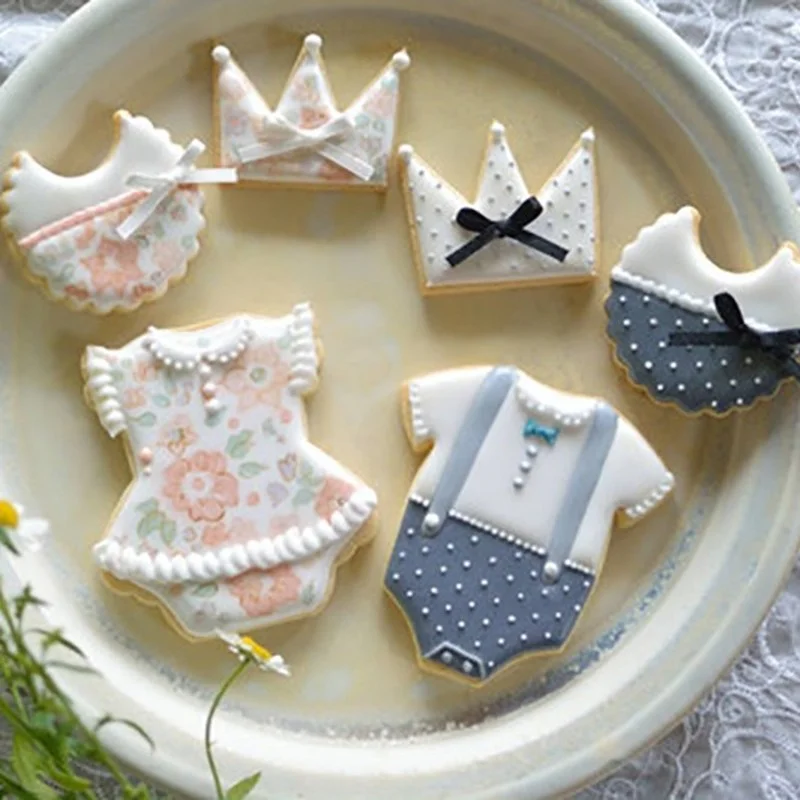 

Star Moon Crown Baby Shower Cookie Cutters Fondant Cake Mold Biscuit Stamp Mold Sugarcraft Cake Decorating Tools Baking Mould