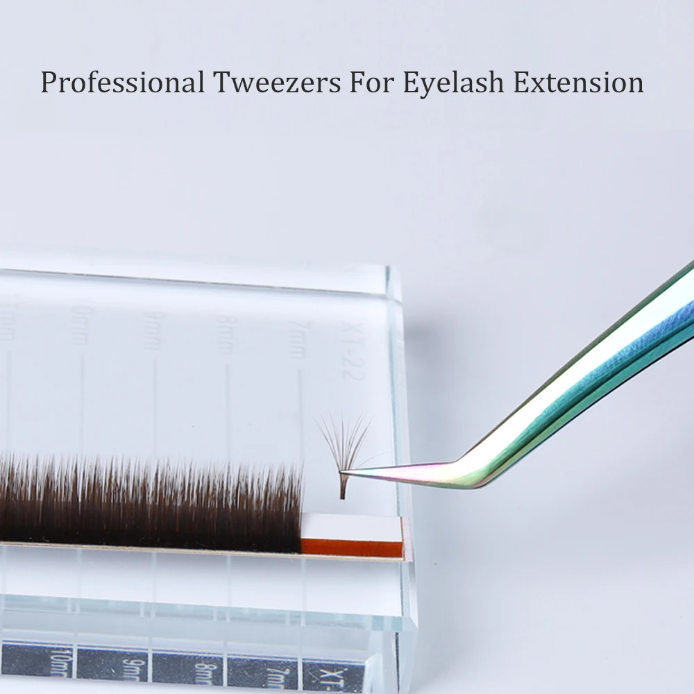 Нержавеющая сталь Tweezers Пинцет особенно для норка наращивание ресниц изогнутые