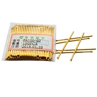100pcs of huarong brand probe pa100 q2 brass gold plated compression electronic test needle pogo needle diameter 1 36mm