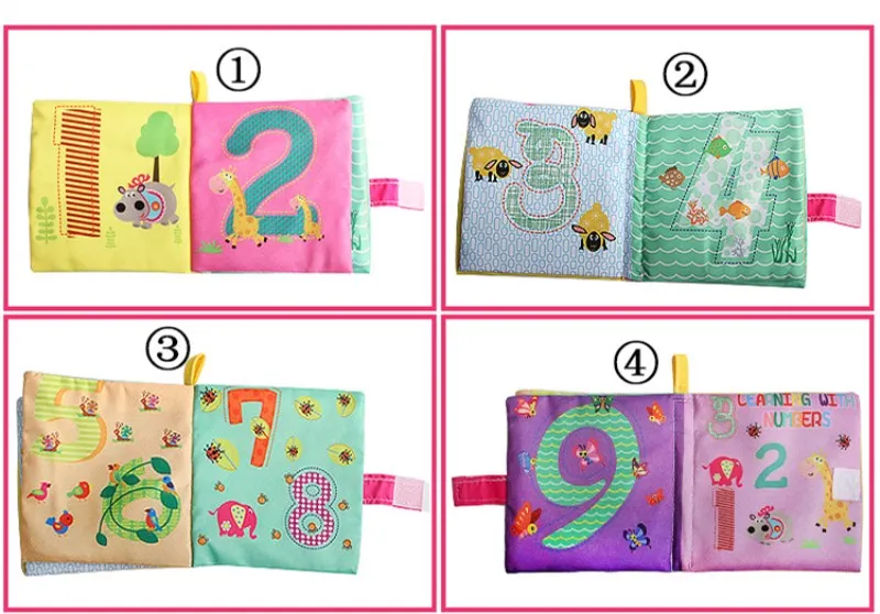 Cloth Book for Newborns 0 12 Month Soft Books Toy Toddler Kids Early Learning Educational Toys | Игрушки и хобби