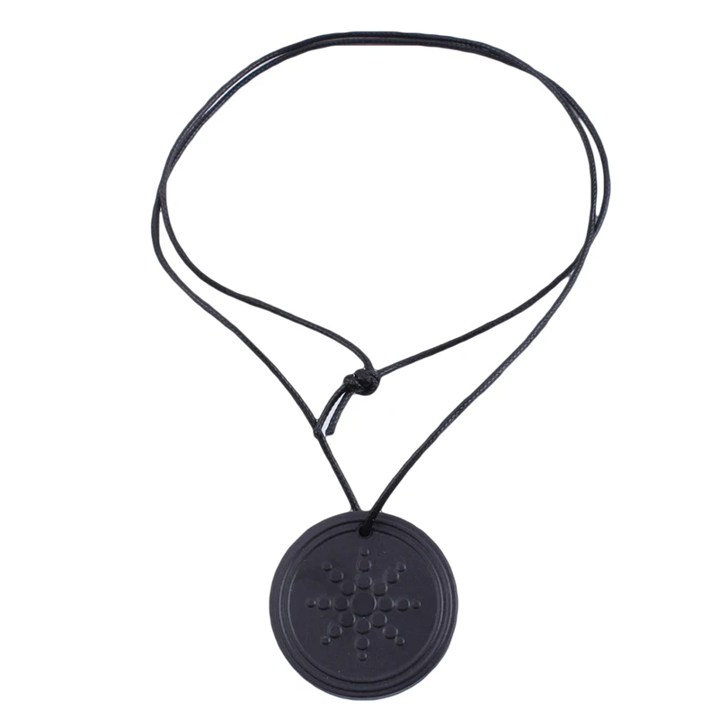 Новые женские и мужские ожерелья из квантового черного лавового камня с