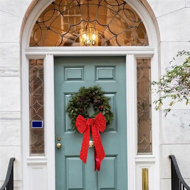 Рождественский Декор в виде банта большая блестящая Звезда галстук бабочка