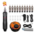 Набор для тату-машинки, с иглами, для перманентного макияжа, микроблейдинга бровей