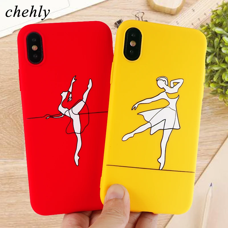 Модный чехол для телефона iPhone 6s 7 8 11 12 Mini Plus Pro X XS MAX XR SE чехлы танцев мягкие