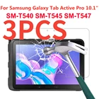 Закаленное стекло 9H для Samsung Galaxy Tab Active Pro, защитная пленка для экрана 10,1 дюймов, блестящая защитная пленка HD T545 T547, 3 шт.