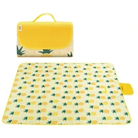 outdoor picnic blanket cloth sandproof waterproof fashionable pineapple extra large moisture proof pad lightweight beach mat