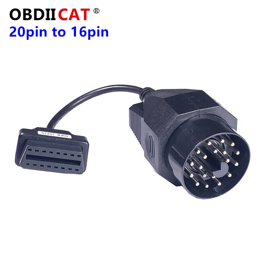 

Car diagnostic cable b--m-w 20pin obd2 adapter for B -M-W 20pin to 16pin Female Connector For e46 e39 e90 e60 f30 e36 X6 X5 Z3