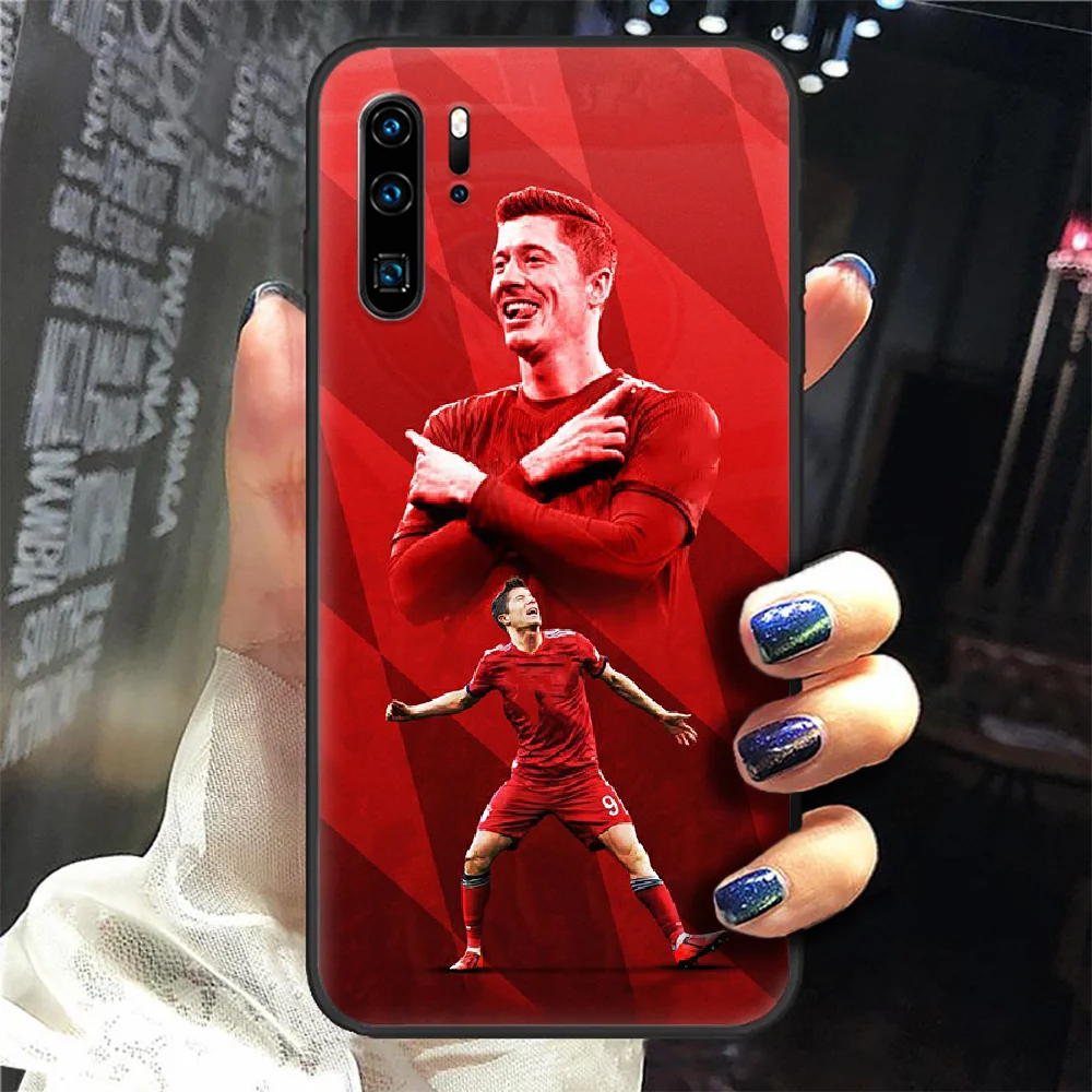 

Munich Football Lewandowski Phone Case Cover Hull For Huawei P8 P9 P10 P20 P30 P40 Lite Pro Plus smart Z 2019 black Etui trend