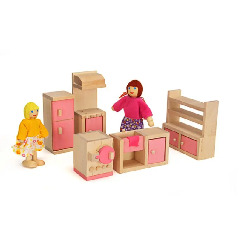 

G2AD 1 Set 1:12 Miniature Doll House Wooden Furniture Child Play Toys Gift For Dollhouse Life Scene Decor