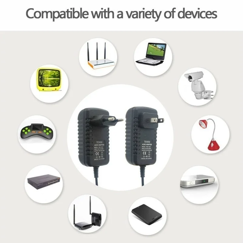 8 в блок питания 110 В/220 В адаптер переменного тока DC трансформатор освещения 1A 2A 3A