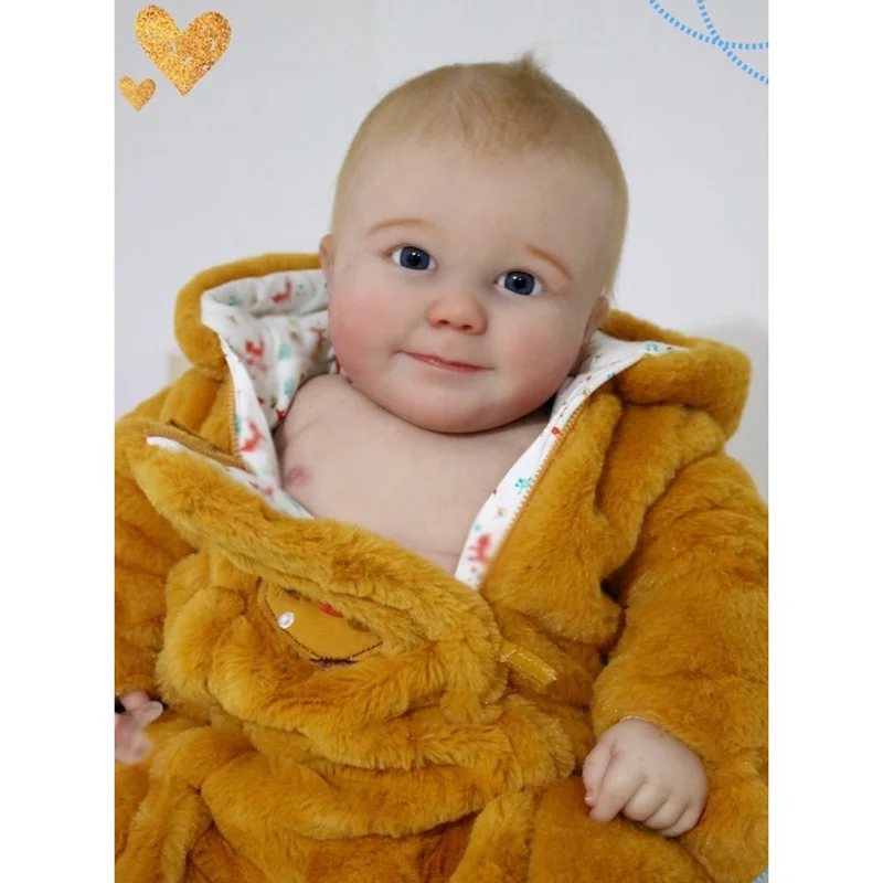 

25Inch Awake Reborn Doll Kit Junetoddler Soft Vinyl Fresh Color Unfinished Doll Parts with Body and Eyes Birthday Christmas Gift