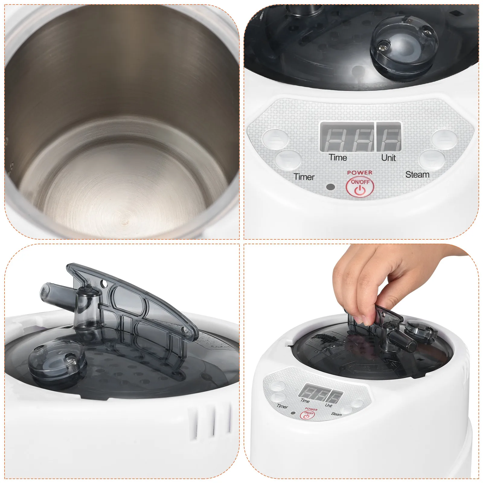 Паровой котел 2 л часы для сауны деревянные бочек большой парогенератор 1000 Вт