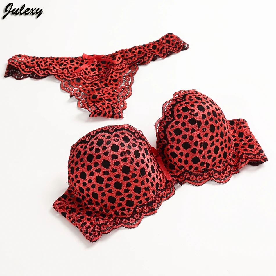 Julexy, новинка, леопардовые выдалбливают, стринги, женский бюстгальтер, набор, пуш-ап, бюстгальтер, короткие наборы, искушение, кружево, золото, сексуальное нижнее белье, Комплект трусов