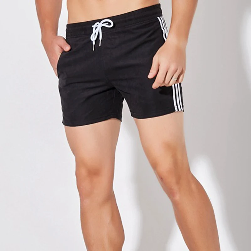 

Summer Men's Casual Home Shorts Fashion Korean Stripe Shorts Man Joggers Boxer Purple Sweatshorts Loose Comfortable Sleep Pants