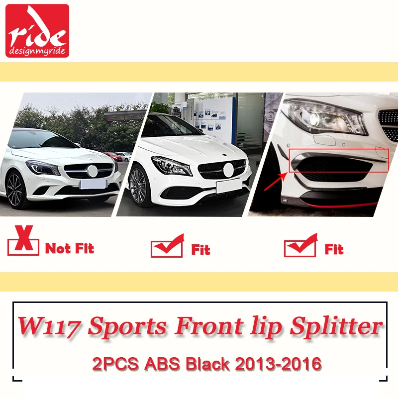 Для Bezn CLA W117 спортивные передние губные сплиттеры воздушный поток вентиляционное