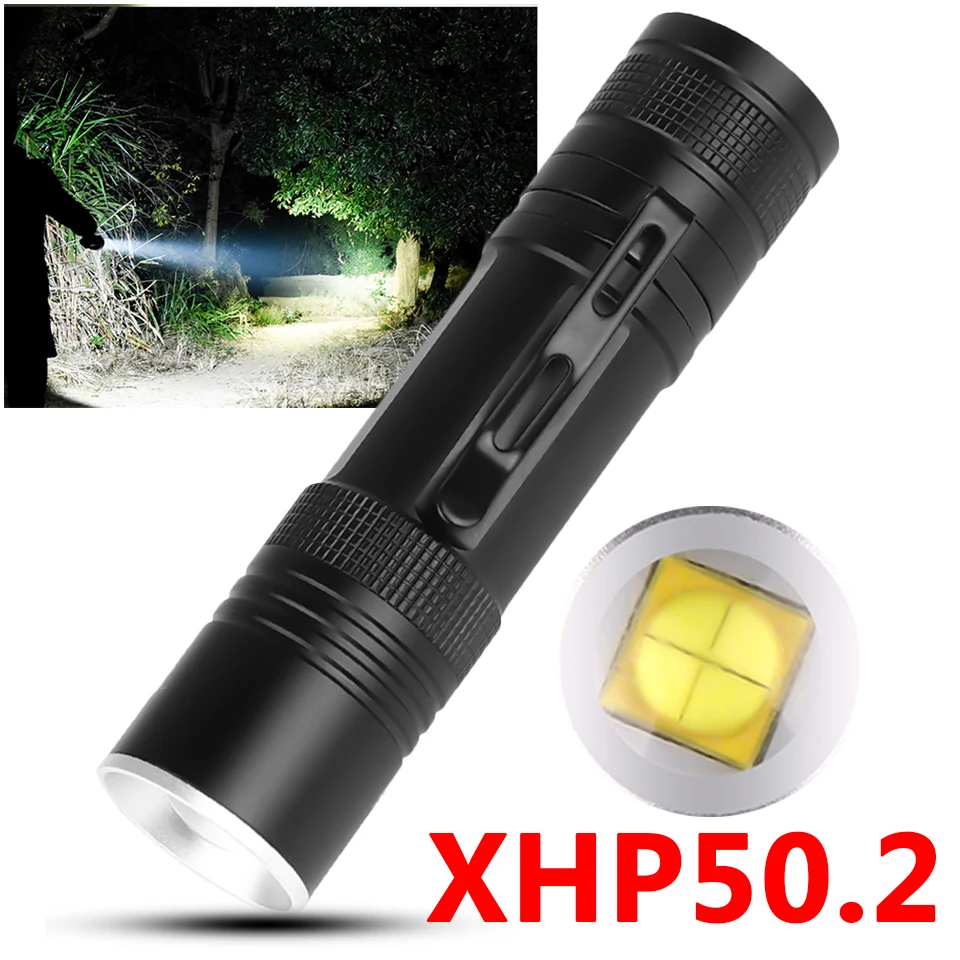 XLamp xhp50.2 Мощный usb светодиодный фонарик с функцией масштабирования фонарь