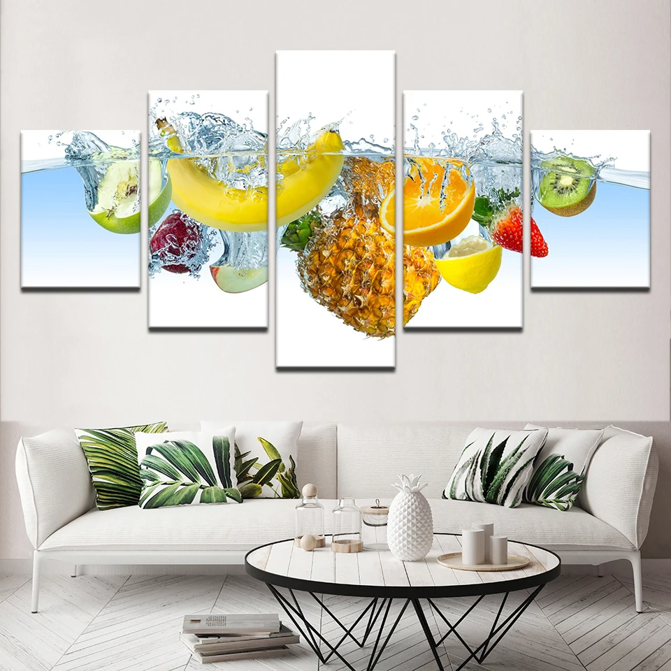 Wall Art Модульная картина Hd печатные картины плакат с изображением фруктов 5 шт.