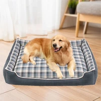 pet bed warm linen cat house for small medium large dog soft washable puppy cotton kennel wash ship from