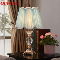dlmh crystal table lamps desk lights luxury%c2%a0contemporary fabric for foyer living room office creative bed room hotel