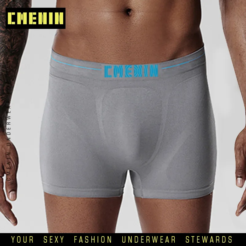 Модное дышащее сексуальное мужское нижнее белье шорты боксеры с принтом Длинные