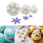 Свадьба Вечеринка Снежинка помадка торт украшение Плунжер 3 шт.компл. сахар ремесленный Резак Пресс-формы инструменты Инструменты для украшения Рождественского торта